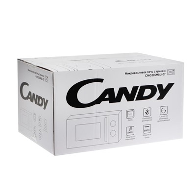 Микроволновая печь Candy CMG20SMBLI-07, 700 Вт, 20 л, 6 режимов, гриль, чёрная