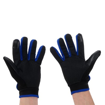 Перчатки для езды на мототехнике, межсезонные, одноразмерные, черно-синий