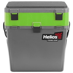 Ящик зимний Helios двухсекционный, цвет серый/салатовый HS-IB-19-GG