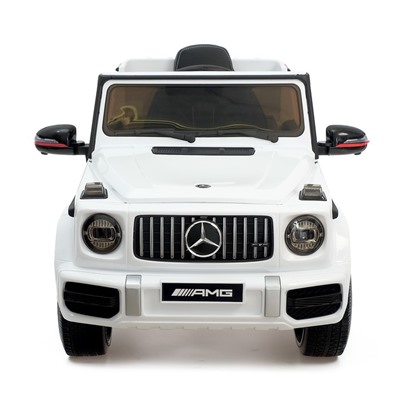 Электромобиль MERCEDES-BENZ G63 AMG, цвет белый, EVA колеса, кожаное сиденье