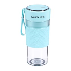 Блендер Galaxy LINE GL 2159, портативный, 45 Вт, 0.3 л, 1 скорость, голубой