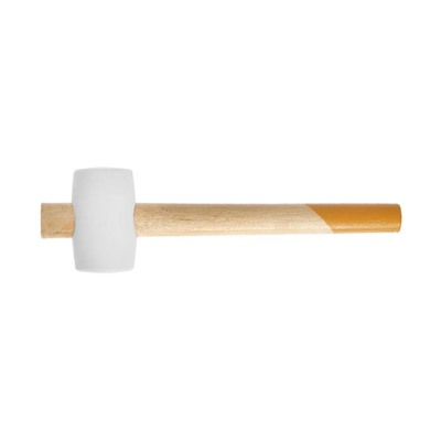 Киянка ТУНДРА, деревянная рукоятка, белая резина, 45 мм, 225 г