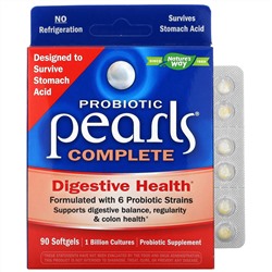 Nature's Way, Probiotic Pearls Complete, пробиотик, 90 мягких таблеток