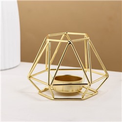 Подставка подогрев для чайника «Гиперкуб», 11,5×9,5×8,5 см, цвет золотой