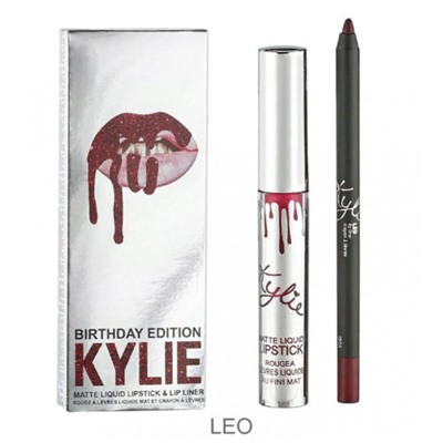 Косметический набор Kylie Birthday Edition Matte Liquid Lipstick & Lip Liner 2 в 1