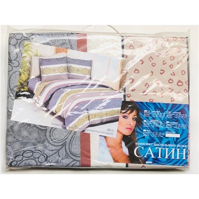 Комплект постельного белья Сатин 5D 2-спальный (3912)