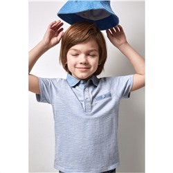 Сорочка-поло верхняя детская для мальчиков Bori голубой