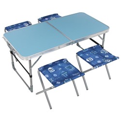 Набор стол+стулья 1020x500х445/ 610 мм ССТ-К2/4 голубой-джинс