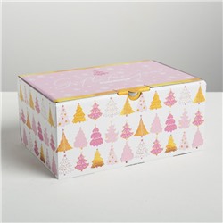 Складная коробка «Пусть зима приносит радость», 22 × 15 × 10 см