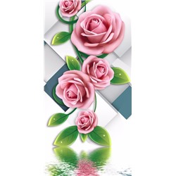 3D Фотообои «Объемные розовые розы»