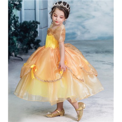 Платье карнавальное принцесса Belle RZ118021 + перчатки+ корона с палочкой