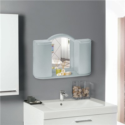 Шкафчик зеркальный для ванной комнаты «Арго», цвет белый мрамор