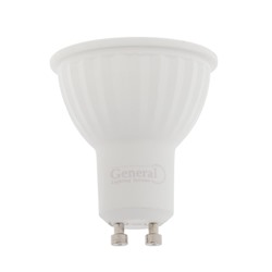 Лампа светодиодная GENERAL GLDEN, MR16, GU10, 7 Вт, 230 В, 3000 К, 450 Лм