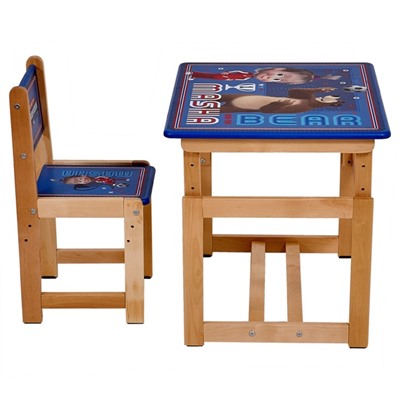Набор растущей детской мебели Polini kids Fun «Маша и Медведь», цвет синий