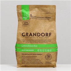 Сухой корм Grandorf для собак, ягненок/рис для мелких пород, низкозерновой, 3 кг