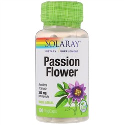 Solaray, Пассифлора, 350 мг, 100 растительных капсул