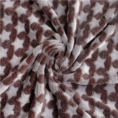 Плед «Звездопад» цвет шоколад 80×100 см, пл. 210 г/м², 100% п/э