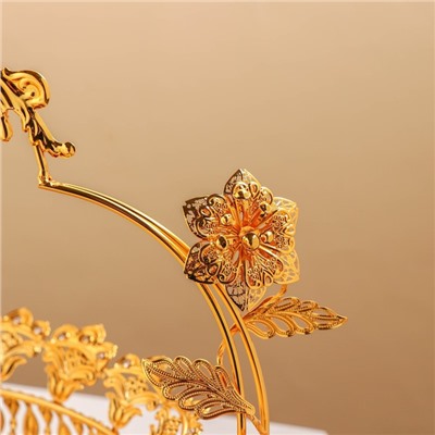 Подставка для десертов Blossom, 31×20×23 см, круглая, цвет металла золотой