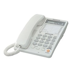 Проводной телефон PANASONIC KX-TS 2365RUW, спикерфон, ускоренный набор