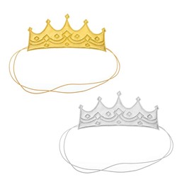 Корона «Царица», на резинке, цвета МИКС