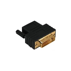 Адаптер видео Hama Compact DVI-D 00122237, Dual Link (m), HDMI (f), черный