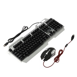 Игровой набор "Гарнизон" GKS-510G, клавиатура+мышь+код "Survarium", проводной, черyj-серый