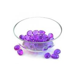 Украшения для вазы "Морские камушки" фиолетовый, пластик 0,3кг 3х2,5см SH