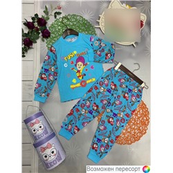 Пижама детская с рисунком: кофта и штаны арт. 758338