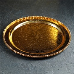 Поднос сервировочный «Роскошь», 32×2 см, цвет золотой