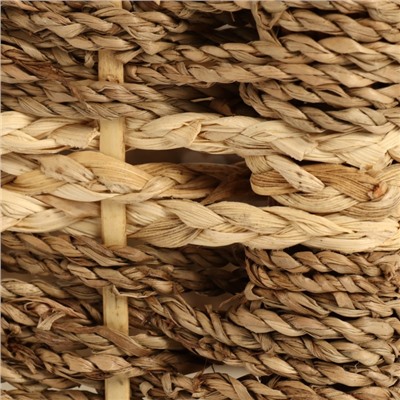 Корзина плетеная, 48х43х24 см, морские водоросли, кукурузный лист