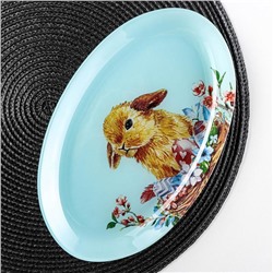Блюдо овальное Доляна «Кролик», 24,5×15×2 см