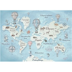 Фотообои «Стильная карта мира»