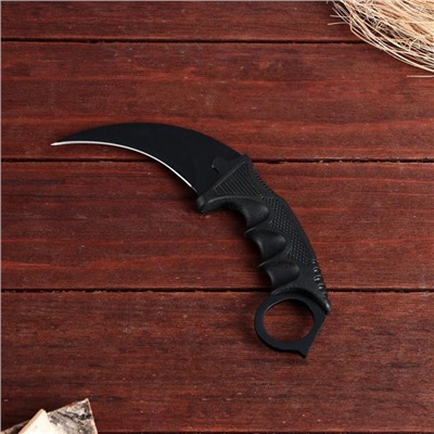 Нож-керамбит "Гуннар", нескладной черный, клинок 9,5см