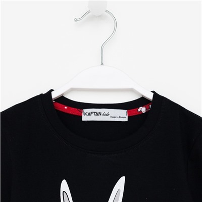 Пижама для девочки новогодняя KAFTAN "Bunny Family", размер 28 (86-92)