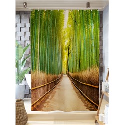 Фотоштора для ванной Бамбуковый лес