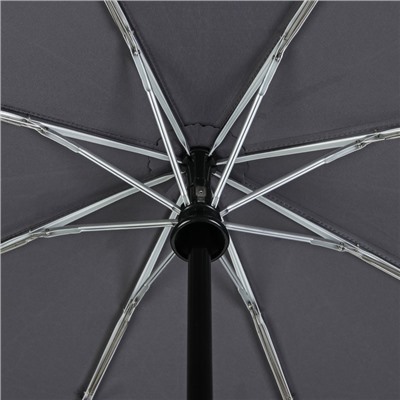 Зонт автоматический «Фактура», 3 сложения, 8 спиц, R = 51 см, цвет серый