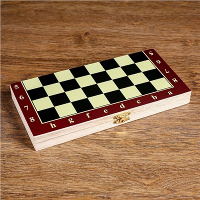 Настольная игра 3 в 1 "Карнал": нарды, шахматы, шашки, 20.5 х 20.5 см,