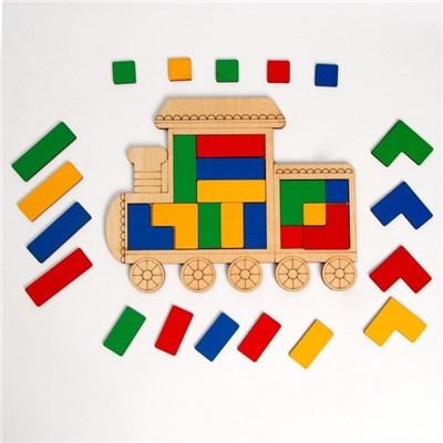 Мозаика головоломка «Весёлый паровоз», 32 детали