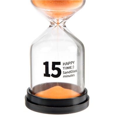 Песочные часы "Happy time", на 15 минут, 4 х 11 см, микс