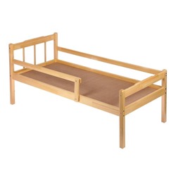 Детская кроватка «Стандарт» из массива, с бортиком, лакированная, спальное место 120х60 см