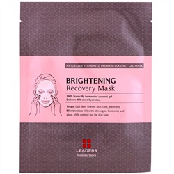 Leaders, Coconut Gel Brightening Recovery Mask, 1 Sheet, 30 ml