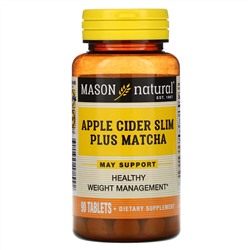 Mason Natural, Apple Cider Slim Plus Matcha, 90 Tablets