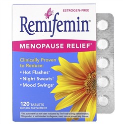 Enzymatic Therapy, Remifemin, средство при менопаузе, 120 таблеток