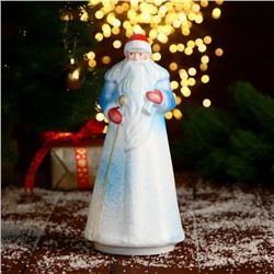 Дед Мороз пластик 25х10,5 см, бело-голубой
