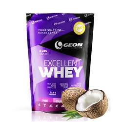 Протеин сывороточный со вкусом кокоса Excellent Whey cuconut GEON  900 гр.