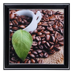 Картина "Кофейные зёрна" 18х18 см