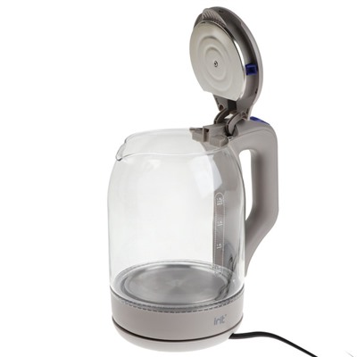 Чайник электрический Irit IR-1905, стекло, 1.8 л, 1500 Вт, бежевый