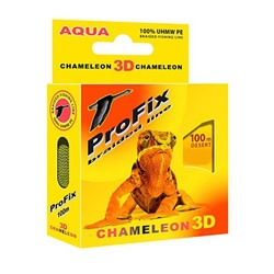 Леска плетёная Aqua ProFix Chameleon 3D Desert, d=0,18 мм, 100 м, нагрузка 11,2 кг