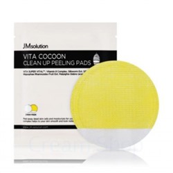 J Msolution Гликолевый пилинг-пэд для сияния кожи Vita Cocoon Clean Up Peeling Pads (1шт)