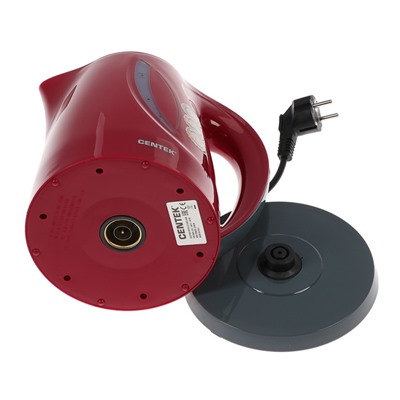 Чайник электрический Centek CT-0053, 2200 Вт, 1.8 л, подсветка, красный